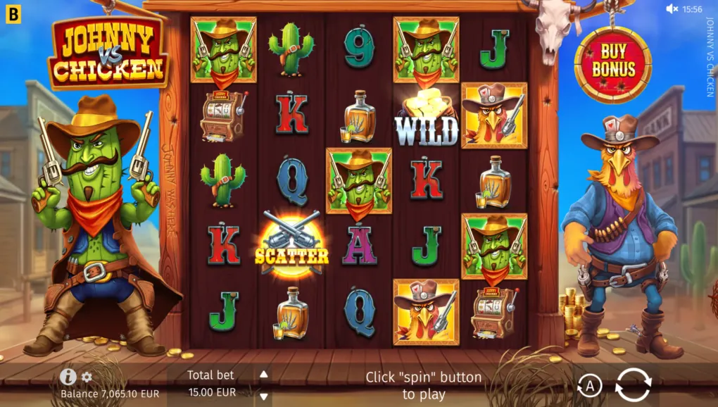 Johnny vs Chicken: duellwilds og tre bonusvalg