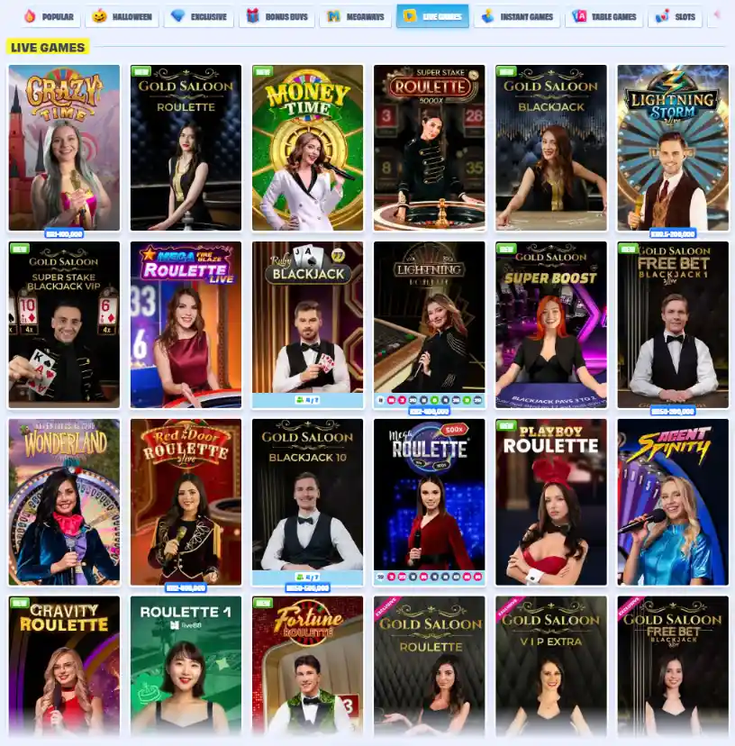 Onlyspins Casino - Livecasino