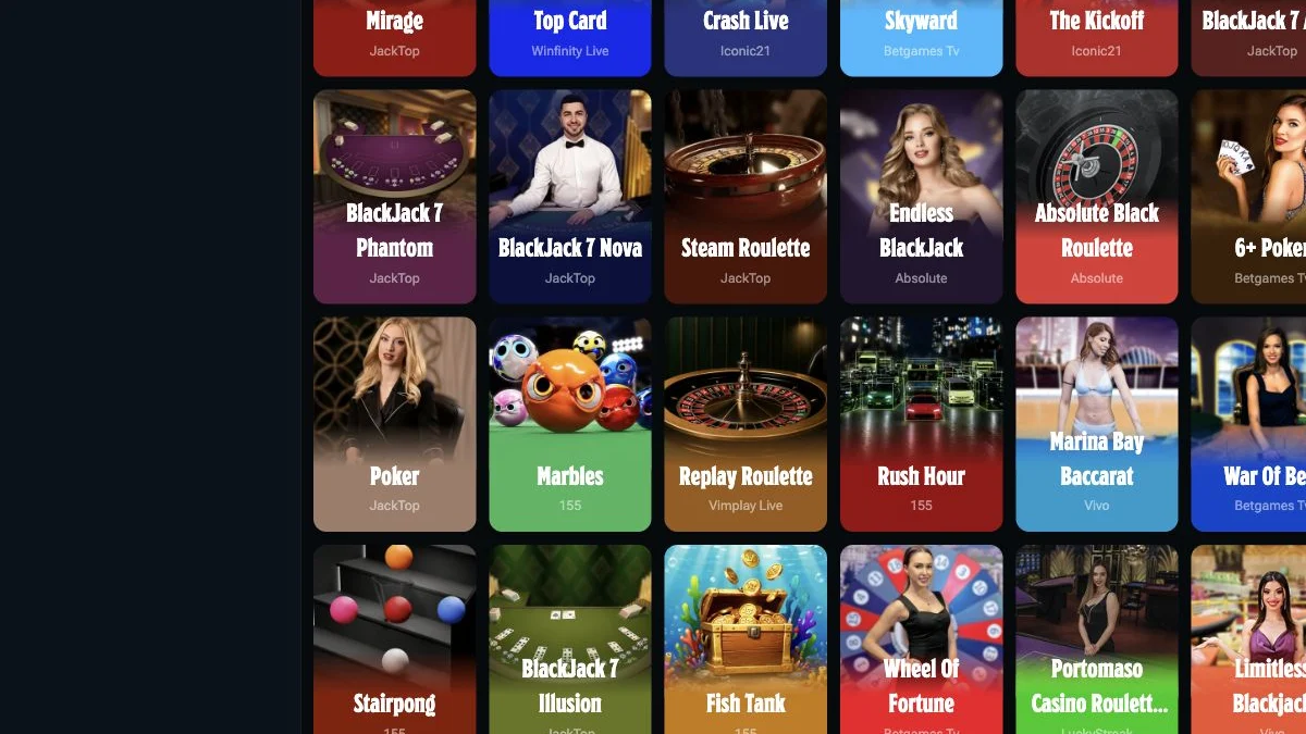 Kingdom Casino live casino og bordspill