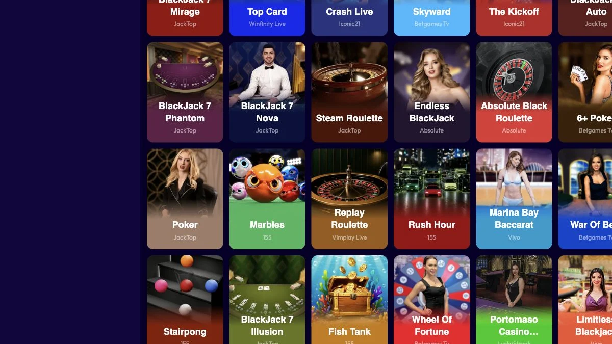 Slottio live casino og bordspill