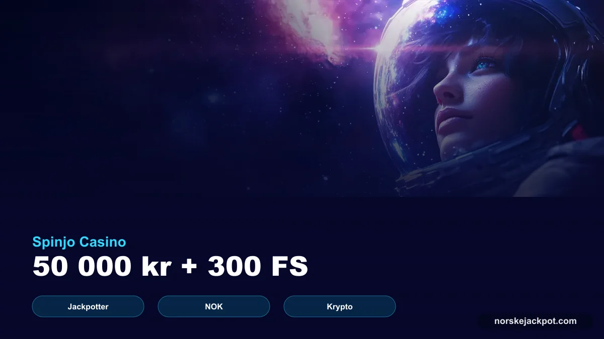 Spinjo Casino med 50 000 kroner og 300 gratisspinn